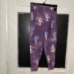 Disney Frozen Elsa Purple Princess Print Leggings Size M (8)